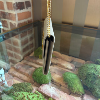 SAINT LAURENT Beige Uptown Wallet on Chain