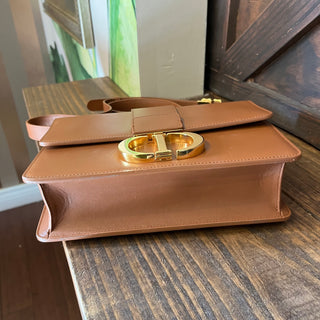 CHRISTIAN DIOR Montaigne 30 Flap Brown Calfskin Leather Shoulder Bag