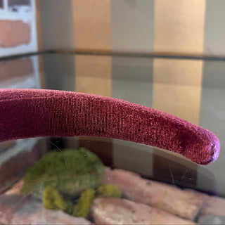 DOLCE & GABBANA Dark Pink Velvet Headband