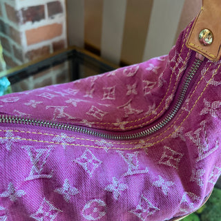 LOUIS VUITTON Baggy GM Pink Fuchsia Monogram Denim Shoulder Bag