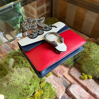 GUCCI Dionysus Mini Kingsnake White Red Leather Shoulder Bag