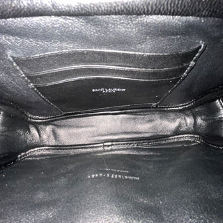 SAINT LAURENT Lou Camera Mini Black Grain de Poudre Matelassé Monogram Crossbody Bag