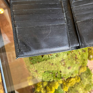 GUCCI Vintage Black Canvas Bifold Wallet