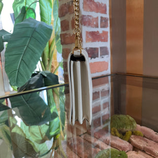 PRADA Talco White Saffiano Lux Leather Crossbody Bag