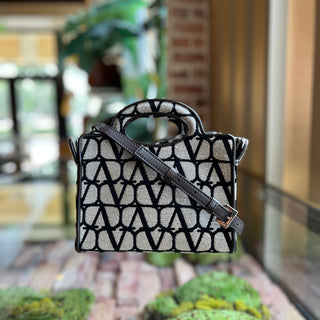 VALENTINO Le Troisieme Mini Toile Iconographe Goatskin Shopping Bag