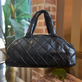 CHANEL Bowler Black Quilted Leather CC Satchel
