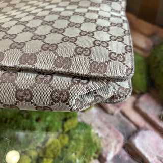 GUCCI Beige GG Canvas Orange Eclipse Crossbody