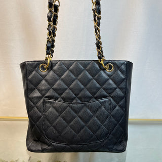 CHANEL Caviar Quilted Black Petit Shopping Tote