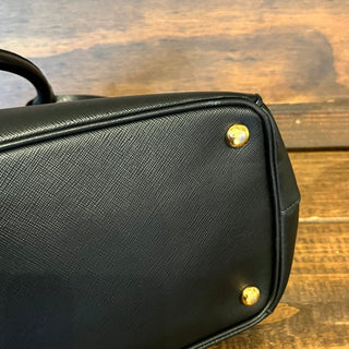 PRADA Small Black Saffiano Lux Leather Tote Bag