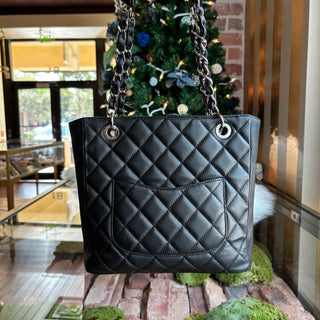CHANEL Black Cavair Petite Shopper Tote PST