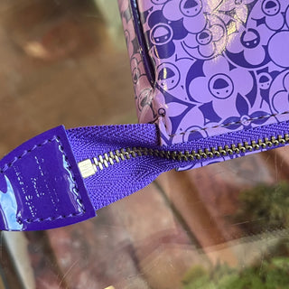 LOUIS VUITTON Pochette Accessories Limited Edition Purple Leather Cosmic Blossom Shoulder Bag