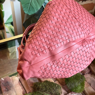 BOTTEGA VENETA Fortune Cookie Aquilone Pink Intrecciato Nappa Leather Hobo Bag