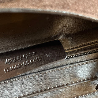 YVEST SAINT LAURENT Brown Suede Flap Vintage Shoulder Bag