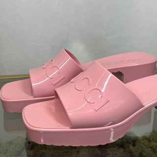 GUCCI Rubber Sandals Wild Rose SZ 39