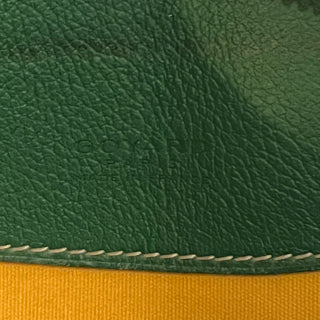 GOYARD Hirondelle Half Moon Green Goyardine Canvas Chevroches Calfskin Crossbody