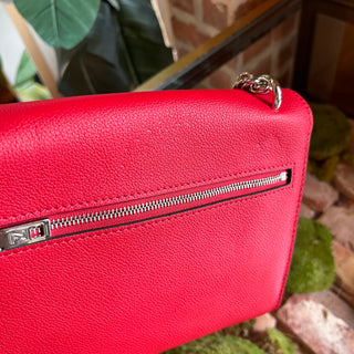 LOUIS VUITTON MyLockMe Chain BB Red Leather Crossbody bag