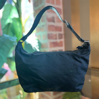 PRADA Black Nylon Shoulder Bag