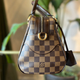 LOUIS VUITTON Duomo Damier Ebene Brown Canvas Satchel Bag