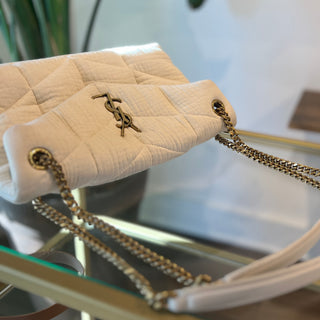 Saint Laurent Lou Lou Puffer Cotton Shoulder Bag Small