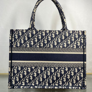 DIOR Book Medium Blue Oblique Cavas Tote