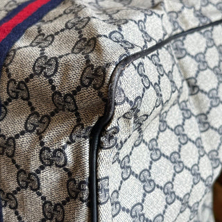 GUCCI Vintage Foldable Black GG Monogram Canvas Duffle Bag Pouch