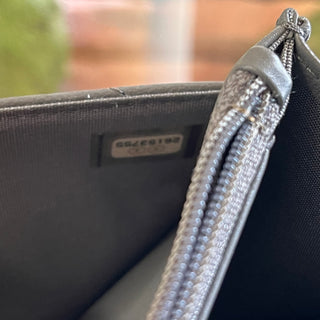 CHANEL Wallet on Chain Gray Chevron Leather Quilted Crossbody