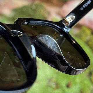 FENDI FE40001U 01A Black Acetate Square Sunglasses