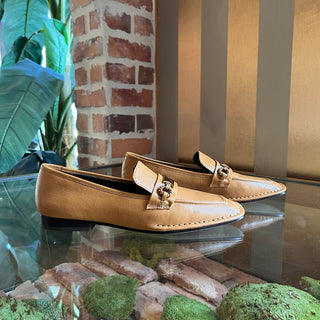 TORY BURCH Caramel Corn Perrine Loafers SZ 7.5