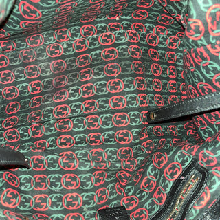 GUCCI Britt Medium Black Leather Tote Bag