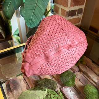 BOTTEGA VENETA Fortune Cookie Aquilone Pink Intrecciato Nappa Leather Hobo Bag
