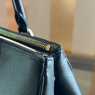 PRADA Galleria Small Black Saffiano Leather Tote Bag