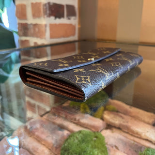 LOUIS VUITTON Sarah LV Monogram Brown Coated Canvas  Wallet