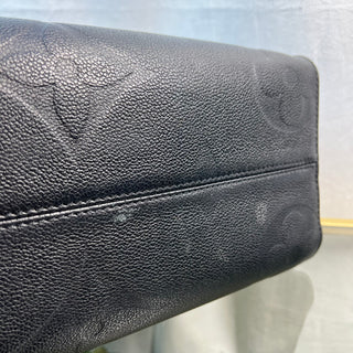 LOUIS VUITTON Onthego MM Black Empreinte Giant Monogram Tote Bag