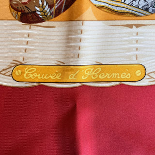 HERMES 1994 Couvée D' Caty Latham Silk Scarf