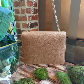 GUCCI Beige GG Dollar Calf Crossbody Small