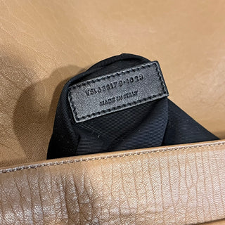 SAINT LAURENT Brown Grained Lambskin Leather Niki Shoulder bag