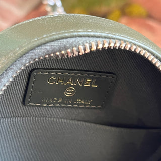 CHANEL 19 Round Green Quilted Lambskin Crossbody