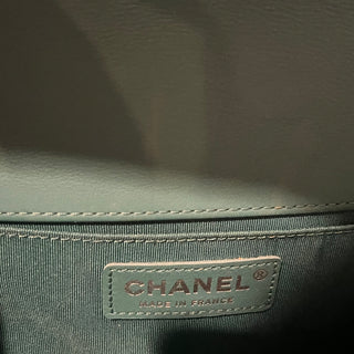 CHANEL Small Boy Blue Calfskin Leather Shoulder Bag