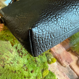 BURBERRY Chichester Black Grainy Calfskin & Check Crossbody Bag
