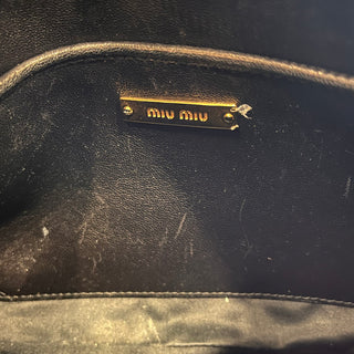 MIU MIU Black Matelasse Nappa Leather Shoulder Bag