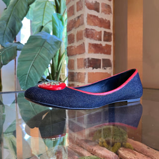 TORY BURCH Denim Ballet Flats SZ11