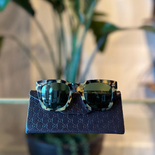 Gucci GG1099/S Tortoise Shell Acetate Square Sunglasses