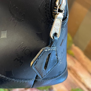 MCM Black Vintage Visetos Monogram Canvas Top Handle
