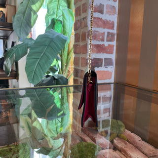 LOUIS VUITTON Flore Wallet Fuchsia Monogram Chain Crossbody