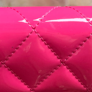 CHANEL Pink Patent Leather Wallet