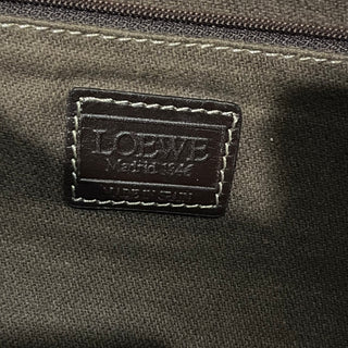 LOEWE Vintage Brown Anagram Canvas Pouch Crossbody Bag