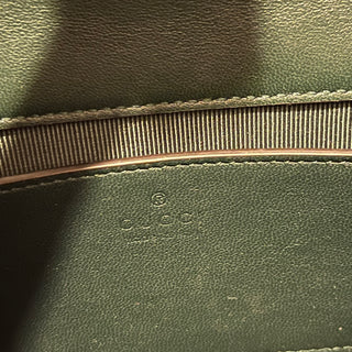 GUCCI GG Marmont Small Green Matelassé Chevron Nappa Leather Shoulder Bag