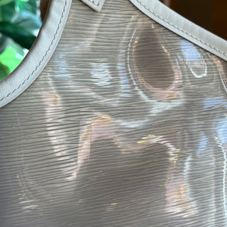 LOUIS VUITTON Lagoon Bay GM White Vinyl Epi Plage Leather Tote Bag