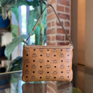MCM Liz Visetos Monogram Canvas Pouch