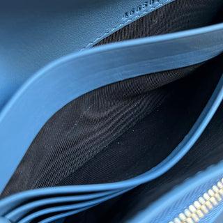 GUCCI Micro Gucciassima Blue Calfskin Crossbody Wallet